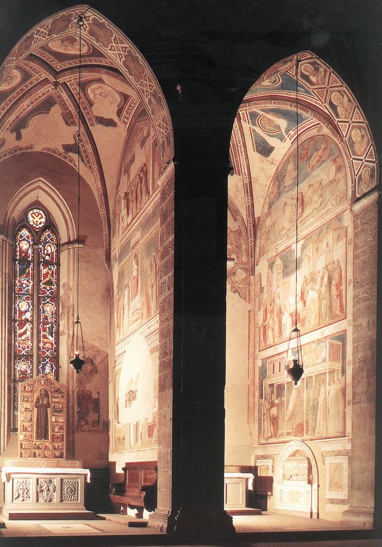 GIOTTO di Bondone View of the Peruzzi and Bardi Chapels fh